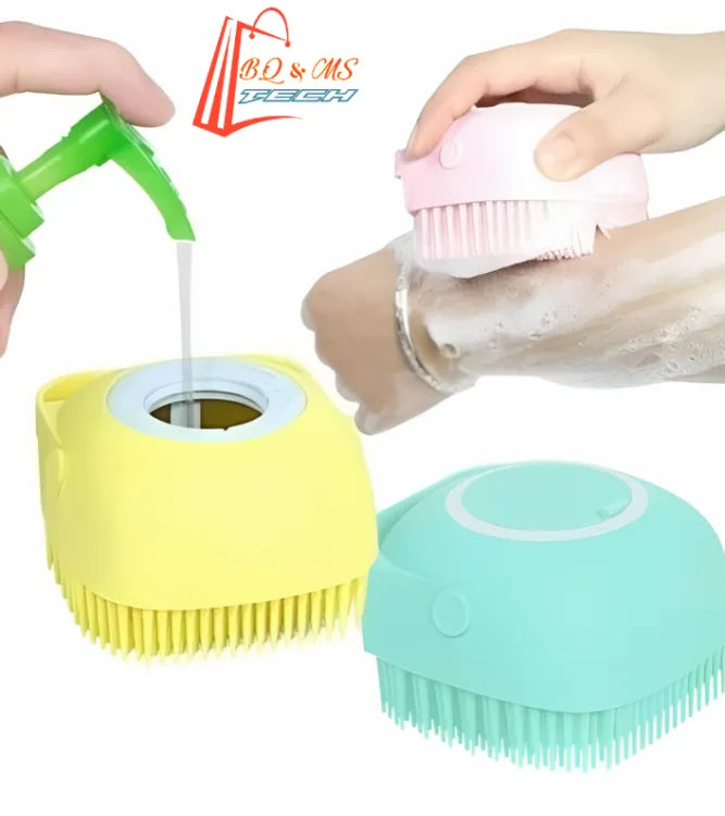 Silicone Bath Body Brush Scrubber with Soap Dispenser Body Brush