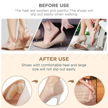 Women Insoles for Shoes High Heel Pad Adjust Size Adhesive Heels Pads Liner Grips Protector Sticker Pain Relief Foot Care Insert Cushion Inserts Silicone Shoe Pads