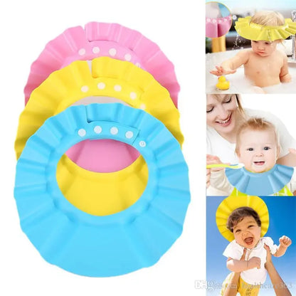 Baby Shower Cap Shampo Cap Wash Hair Kids Bath Visor Hats Adjustable Waterproof Ear Protection Eye Children Hats Infant Foam Material