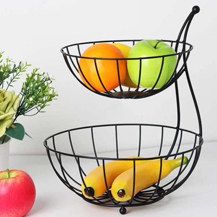 Kitchen Organizer/Fruit Basket/Vegetable stand/Kitchen Counter Rack In Black Colour