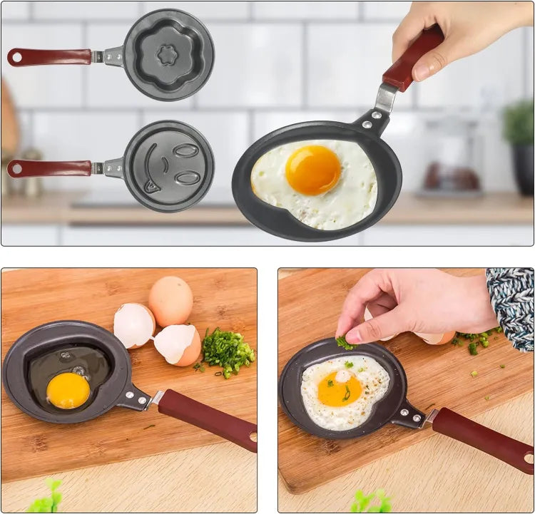 Stainless Steel Lovely Different Shape Mini Non-Stick Egg Frying Pan(Design May Vary) | Pack of 1