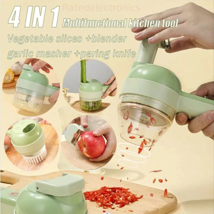 4 In 1 Handheld Electric Vegetable Cutter