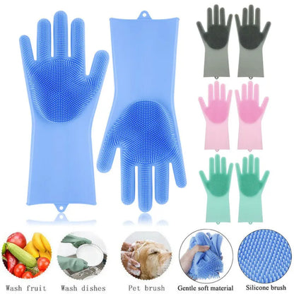 Silicon gloves For kitchen - Slicon Gloves Dish Washing - Silicon Gloves For Cooking - Silicon Gloves Pair - Silicon Gloves for Baking - Silicon Gloves for Oven - Silicon Gloves for Dish Washing