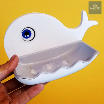 [HIGH-QUALITY] Fish Shape Cute Soap Plastic Dish Adhesive Waterproof Wall Mounted Bar Soap Dish Holder Organizer Rack Hanging Bathroom Soap Tray | 1 PCs (Random Color) - Orchids Store PK