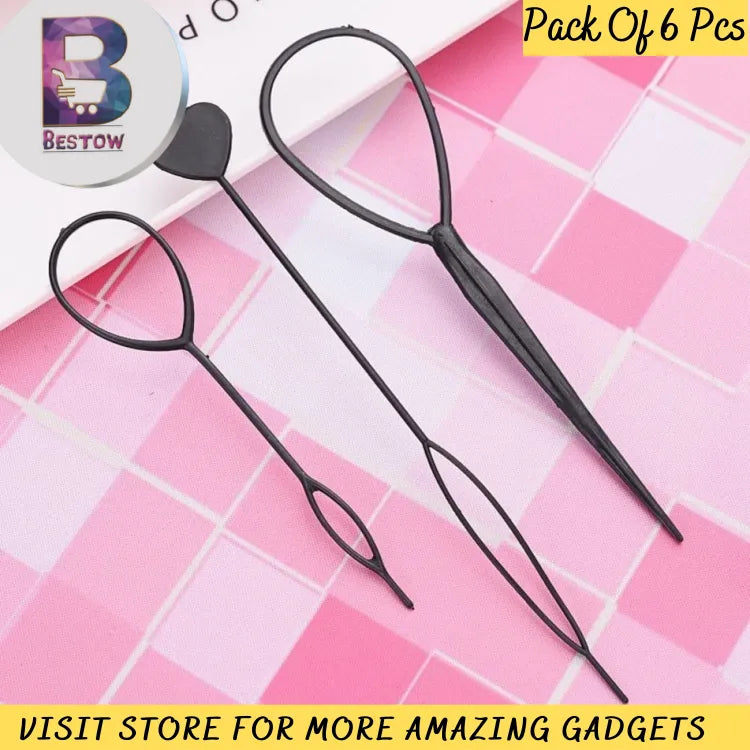 6 Pcs/set Donut Bun Maker DIY Women Hair Accessories Braid Styling Hairpins Barrettes Twist Hair Clips Hairstyle Braiding Tools Hairstyle Braiding Tools Pull-Through Hair Needle Hairpins Hair Dispenser Disk Braid Styling Hair Clips 6pcs/Set