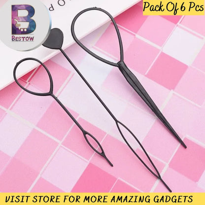 6 Pcs/set Donut Bun Maker DIY Women Hair Accessories Braid Styling Hairpins Barrettes Twist Hair Clips Hairstyle Braiding Tools Hairstyle Braiding Tools Pull-Through Hair Needle Hairpins Hair Dispenser Disk Braid Styling Hair Clips 6pcs/Set