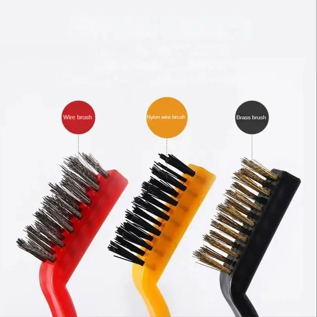 3 Pcs Nylon+Wire+Brass Gas Stove Cleaning Brush Kitchen Range Hood Degreasing and Decontamination Tools