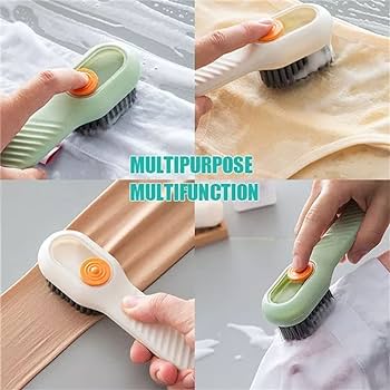 Cleaning Brush With Soap Dispenser | Long Handle | Soft Bristle