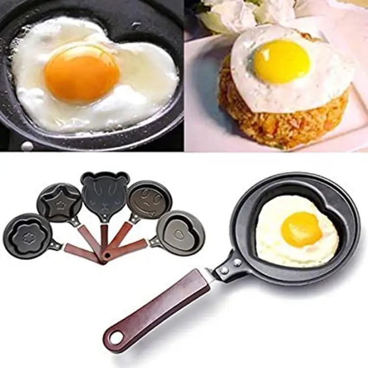 Stainless Steel Lovely Different Shape Mini Non-Stick Egg Frying Pan(Design May Vary) | Pack of 1