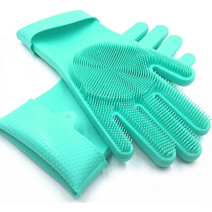 Silicon gloves For kitchen - Slicon Gloves Dish Washing - Silicon Gloves For Cooking - Silicon Gloves Pair - Silicon Gloves for Baking - Silicon Gloves for Oven - Silicon Gloves for Dish Washing