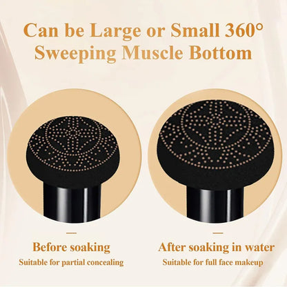 Sunisa Foundation 3 in 1 Base Water proof Mushroom Head Air Cushion BB CC Cream Moisturizing Liquid Foundation with Sponge