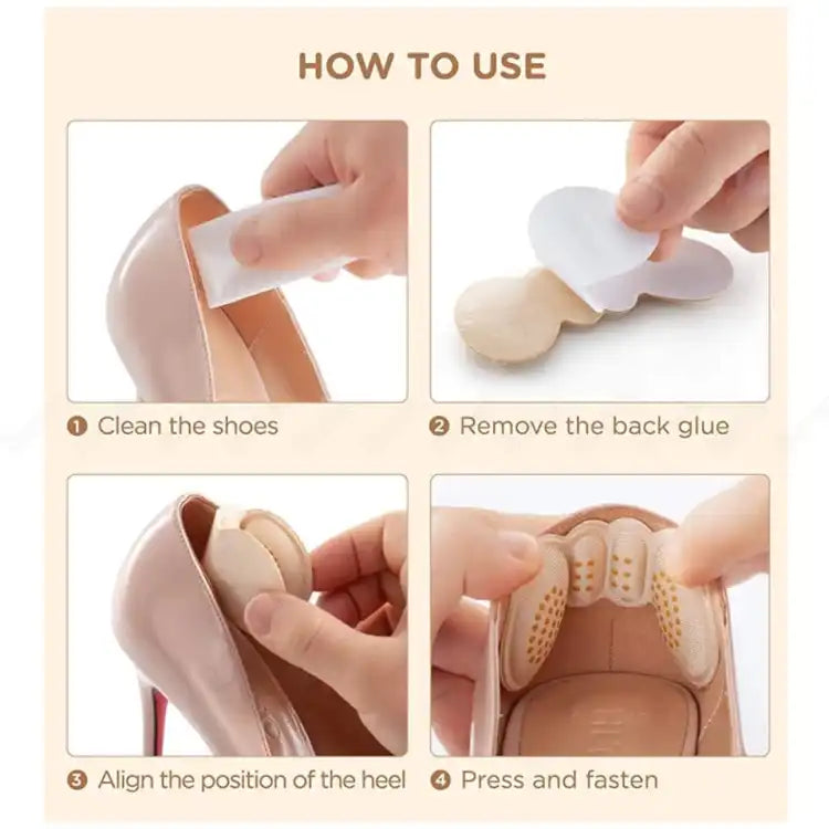 Women Insoles for Shoes High Heel Pad Adjust Size Adhesive Heels Pads Liner Grips Protector Sticker Pain Relief Foot Care Insert Cushion Inserts Silicone Shoe Pads