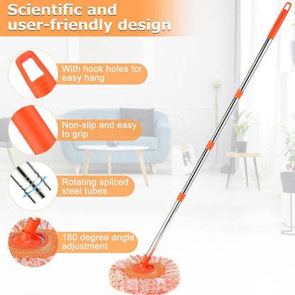 360 Degree Rotatable Adjustable Cleaning Mop Sunflower Mop 5Ft Long Pipe