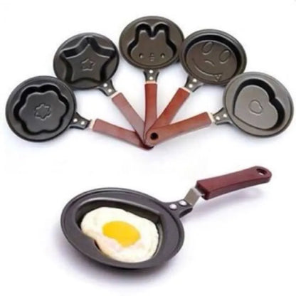 Stainless Steel Lovely Different Shape Mini Non-Stick Egg Frying Pan(Design May Vary) | Pack of 1