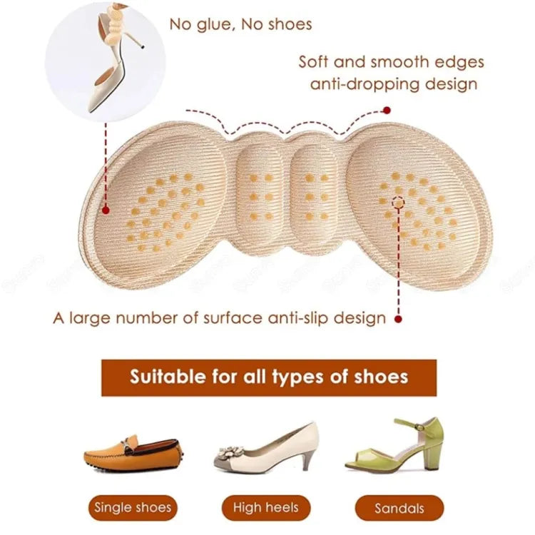 Women Insoles for Shoes High Heel Pad Adjust Size Adhesive Heels Pads Liner Grips Protector Sticker Pain Relief Foot Care Insert Cushion Inserts Silicone Shoe Pads