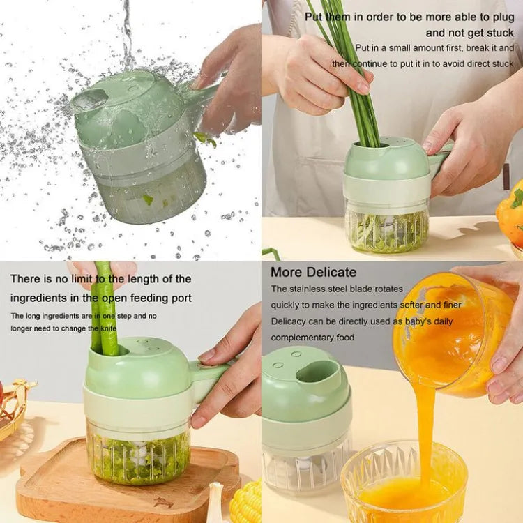 4 In 1 Handheld Electric Vegetable Cutter