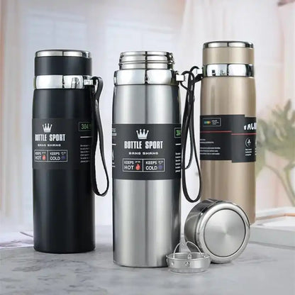 Imported Original 1000ml Stainless Steel Cold & Hot Water Bottle for Boys Girls & Kids , Sports & Gym | Thermos Flask | (1 Liters)